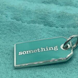 RARE Tiffany Something Blue for the Bride Wedding Charm or Pendant Blue Enamel